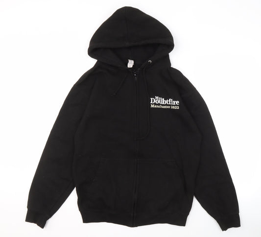 AWDis Men's Black M Hoodie with Logo, Full Zip