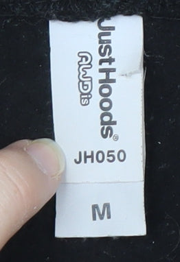 AWDis Men's Black M Hoodie with Logo, Full Zip