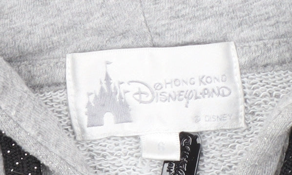 Womens UK Size S Disney Grey Full Zip Hoodie