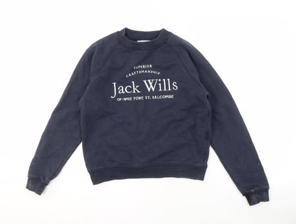 Womens UK Size 6 Jack Wills Blue Pullover Sweatshirt