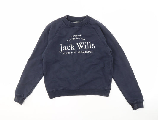 Womens UK Size 6 Jack Wills Blue Pullover Sweatshirt