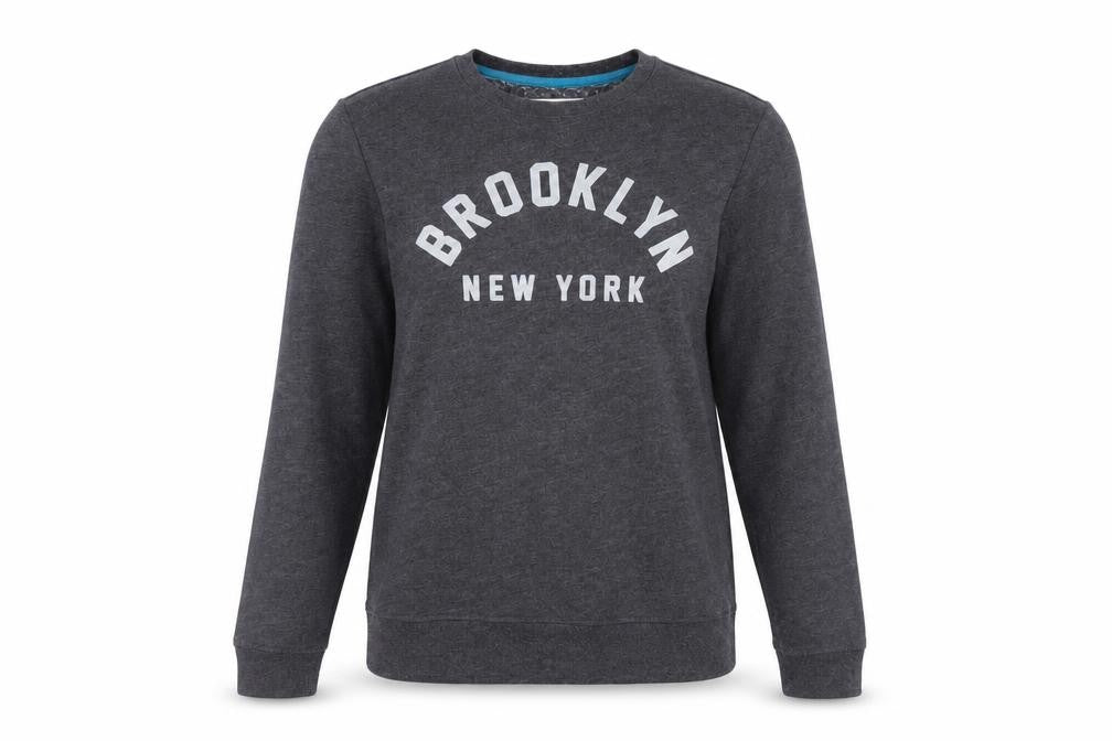 Front view of Brooklyn Industries Grey Logo Sweatshirt XS unisex