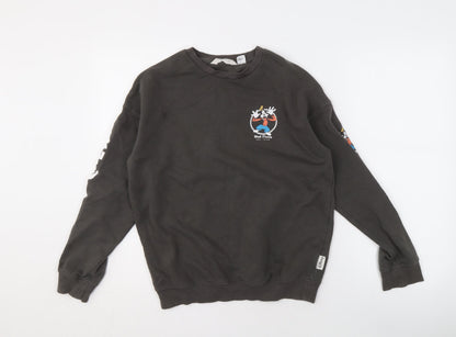 H&M Unisex Kids Black Disney Sweatshirt, 10-12 Years