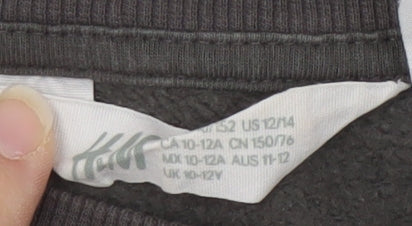 H&M Unisex Kids Black Disney Sweatshirt, 10-12 Years