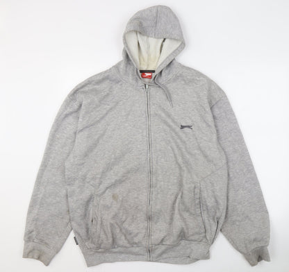 Mens UK Size XL Slazenger Grey Full Zip Hoodie