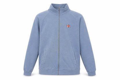 Front view of Fruit of the Loom Men's Blue Basic Jacket, size L
