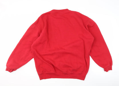 Uneek Red Pullover Logo Sweatshirt Men’s Large