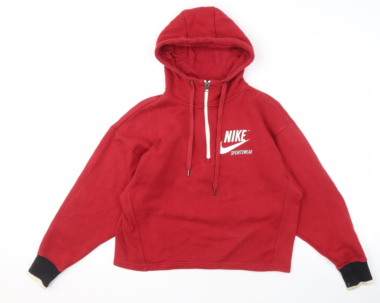 Unisex Adults UK Size XS Nike Red Pullover Hoodie