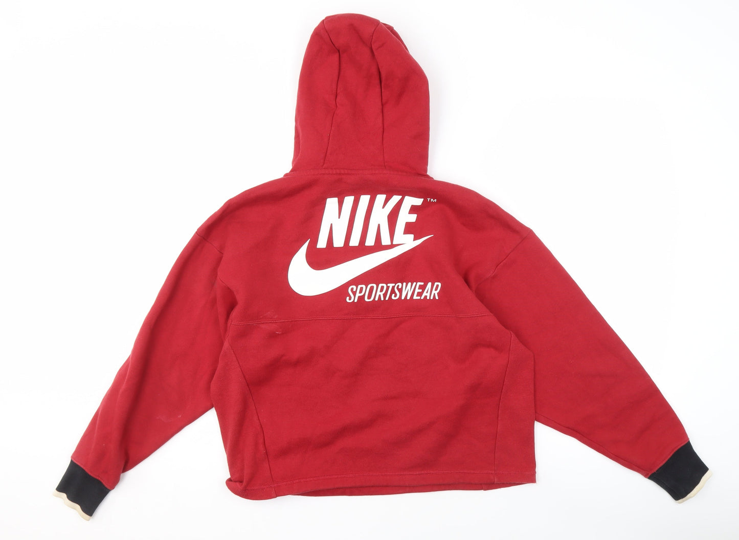 Unisex Adults UK Size XS Nike Red Pullover Hoodie