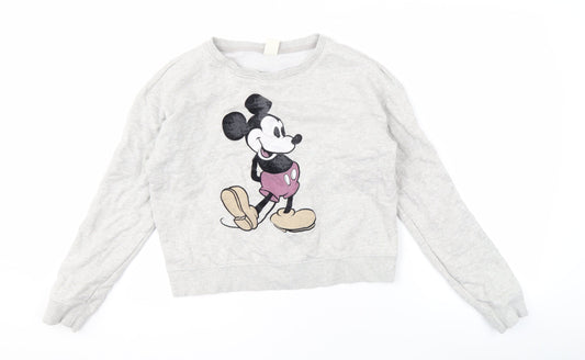 Womens UK Size S Disney Grey Pullover Sweatshirt