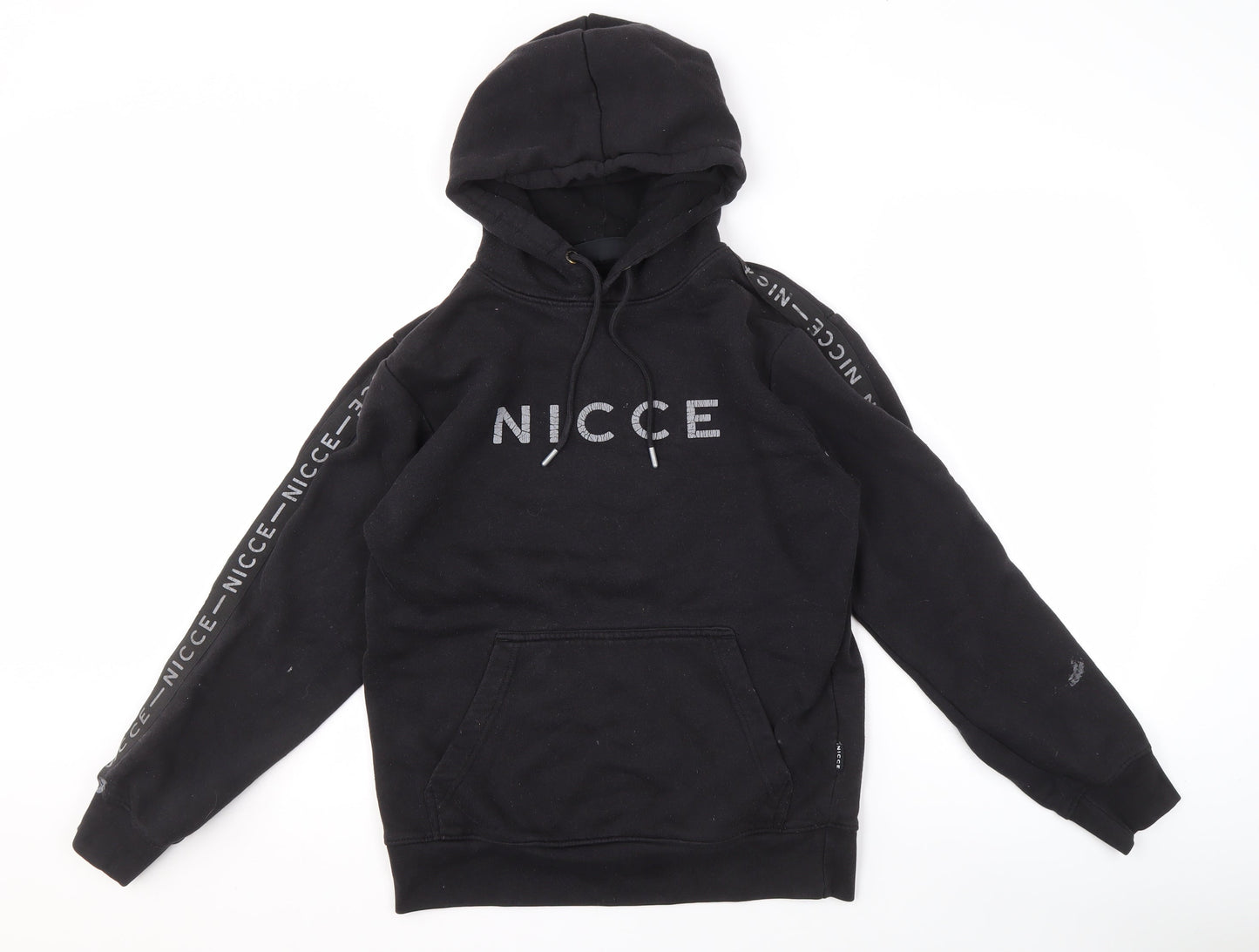 Mens UK Size S NICCE Black Pullover Hoodie