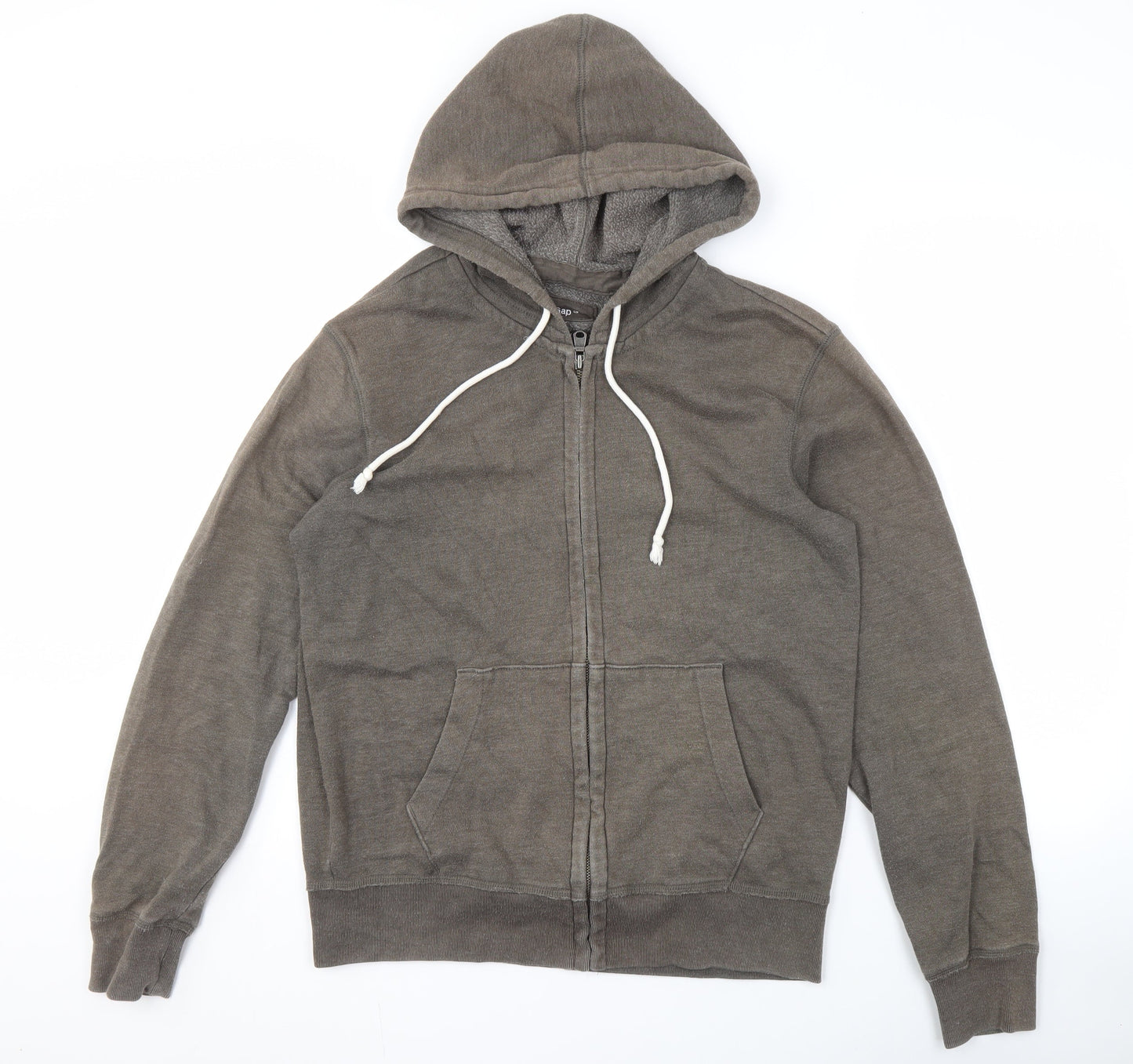 Mens UK Size S Gap Grey Full Zip Hoodie