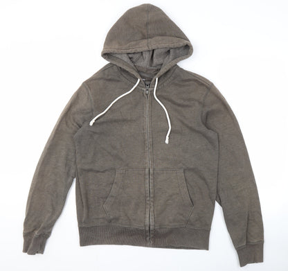 Mens UK Size S Gap Grey Full Zip Hoodie