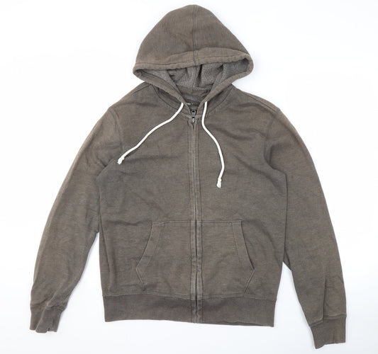 Mens UK Size S Gap Grey Full Zip Hoodie