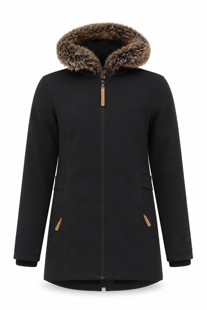 Mens UK Size S Ayacucho Black Parka Coat