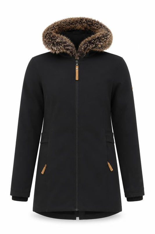 Mens UK Size S Ayacucho Black Parka Coat