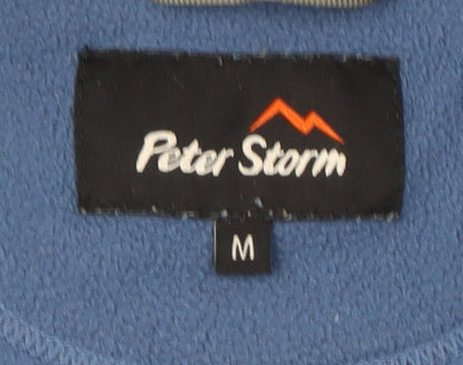 Mens UK Size M Peter Storm Blue Henley Sweatshirt