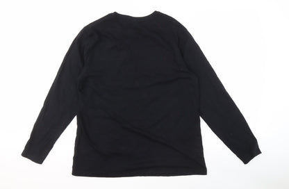 George Men's Large Black PlayStation Long Sleeve T-Shirt