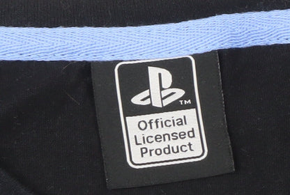 George Men's Large Black PlayStation Long Sleeve T-Shirt