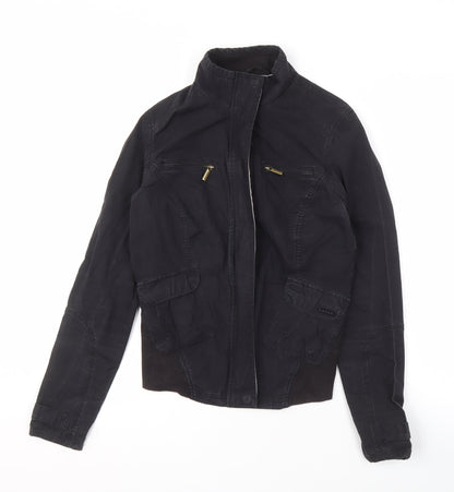 ELLE Women's Black Biker Jacket Size 10