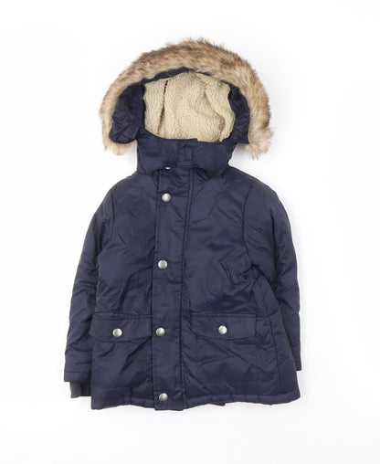 Mamas and Papas Unisex Blue Puffer Jacket, 18-24 Months