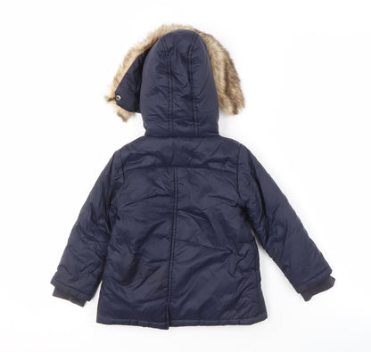 Mamas and Papas Unisex Blue Puffer Jacket, 18-24 Months