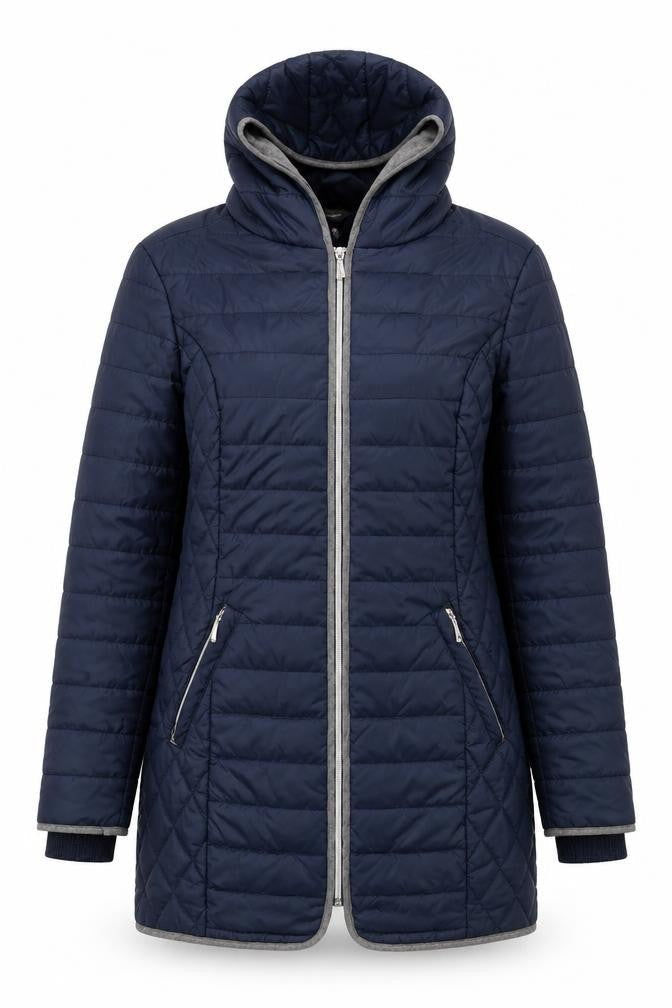 Cotton Traders Women's Navy Quilted Puffer Jacket 12