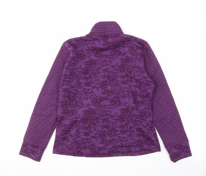 Womens UK Size M Marks and Spencer Purple Henley Sweatshirt