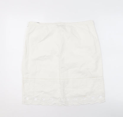 Marks and Spencer Women's White Knee Length Skirt