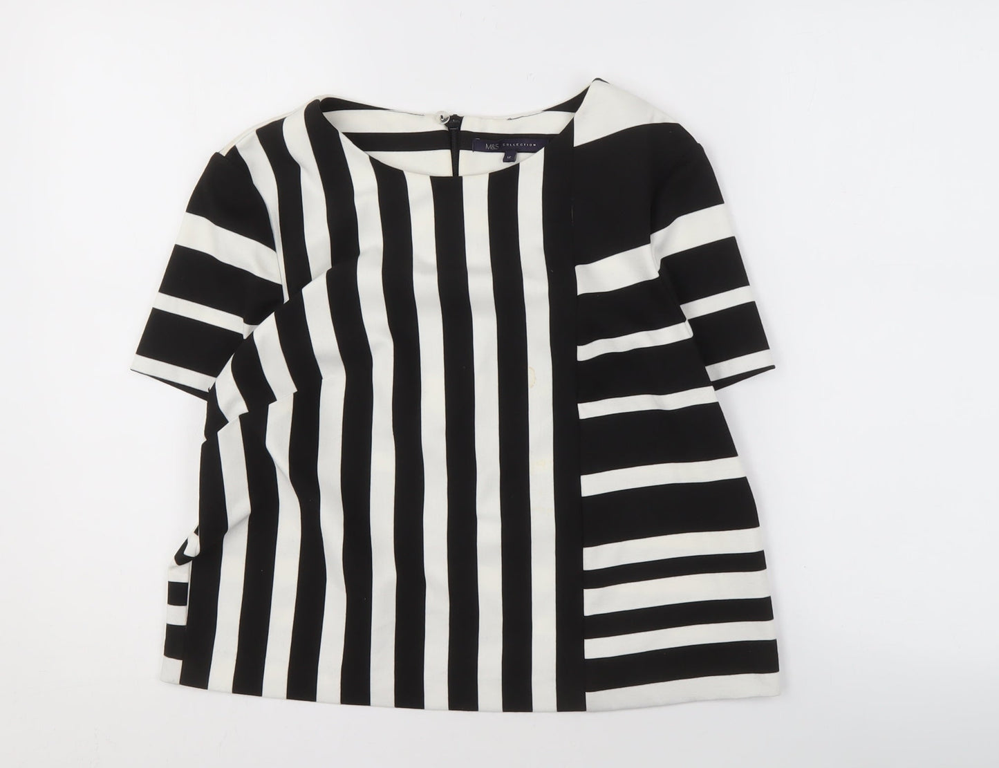 Womens UK Size 12 Marks and Spencer Black Basic Blouse