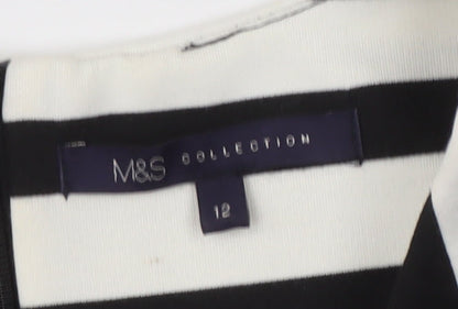 Womens UK Size 12 Marks and Spencer Black Basic Blouse