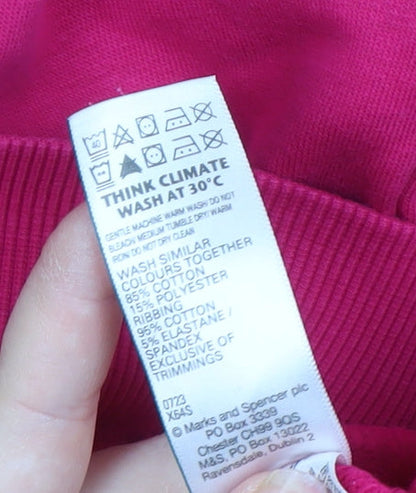 Womens UK Size M Marks and Spencer Pink Pullover Sweatshirt
