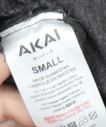 AKAI Men's Grey Hoodie, Size S, Pullover, Logo Design