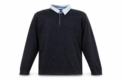 Mens UK Size XL Marks and Spencer Black Henley Jumper