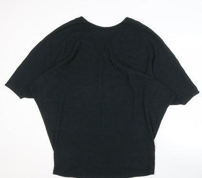 Apricot Women's Black V-Neck Casual Jumper Size 8