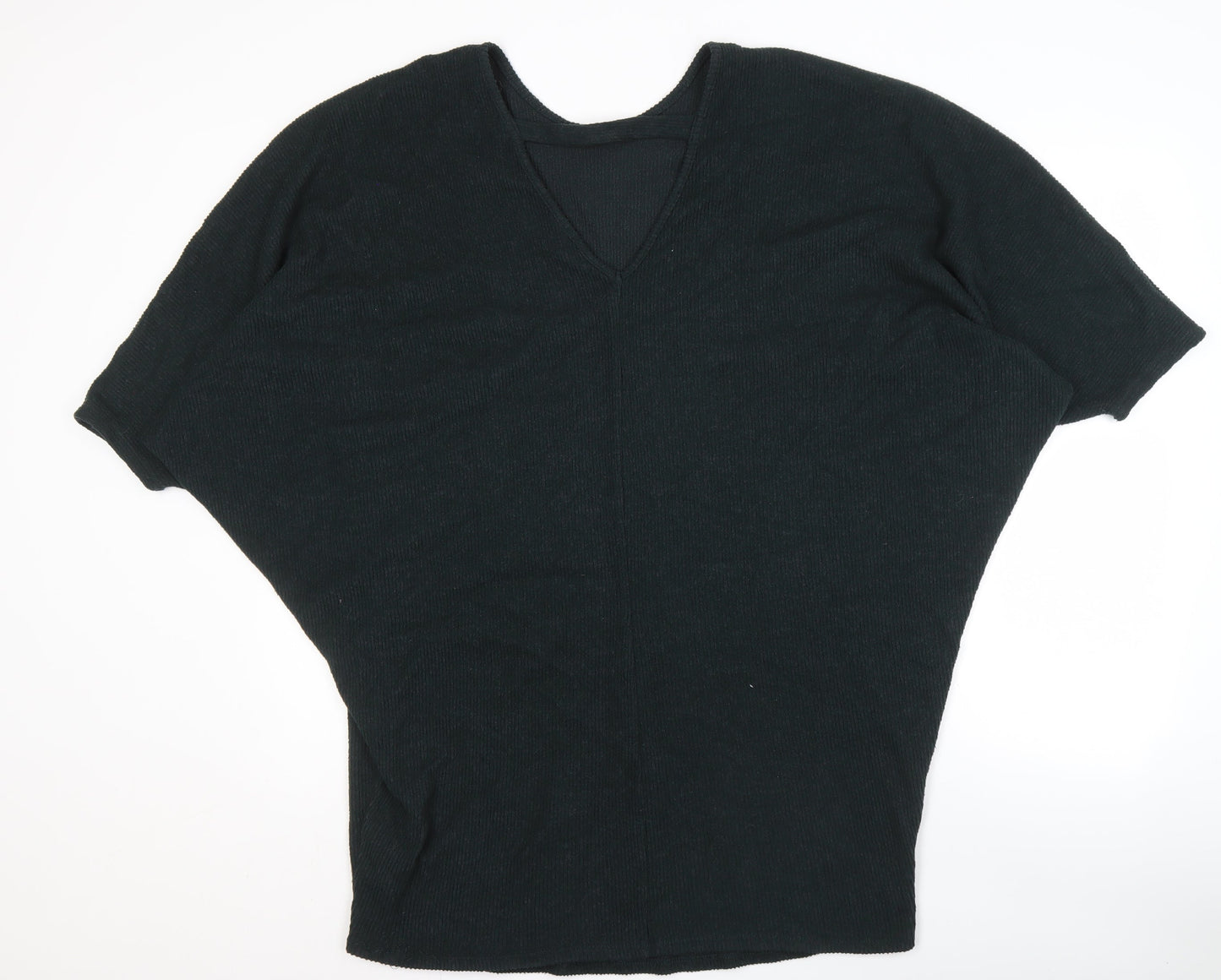 Apricot Women's Black V-Neck Casual Jumper Size 8