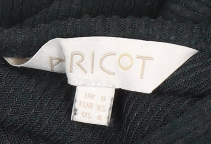 Apricot Women's Black V-Neck Casual Jumper Size 8