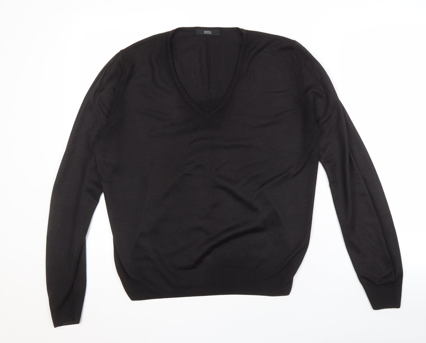 Womens UK Size 12 Marks and Spencer Black Pullover Jumper