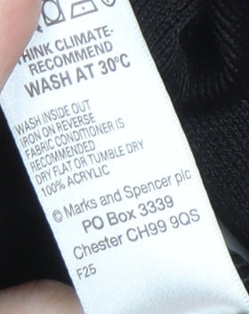 Womens UK Size 12 Marks and Spencer Black Pullover Jumper