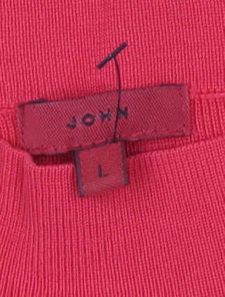 JOHN Women's Red Long Sleeve Blouse, Size L