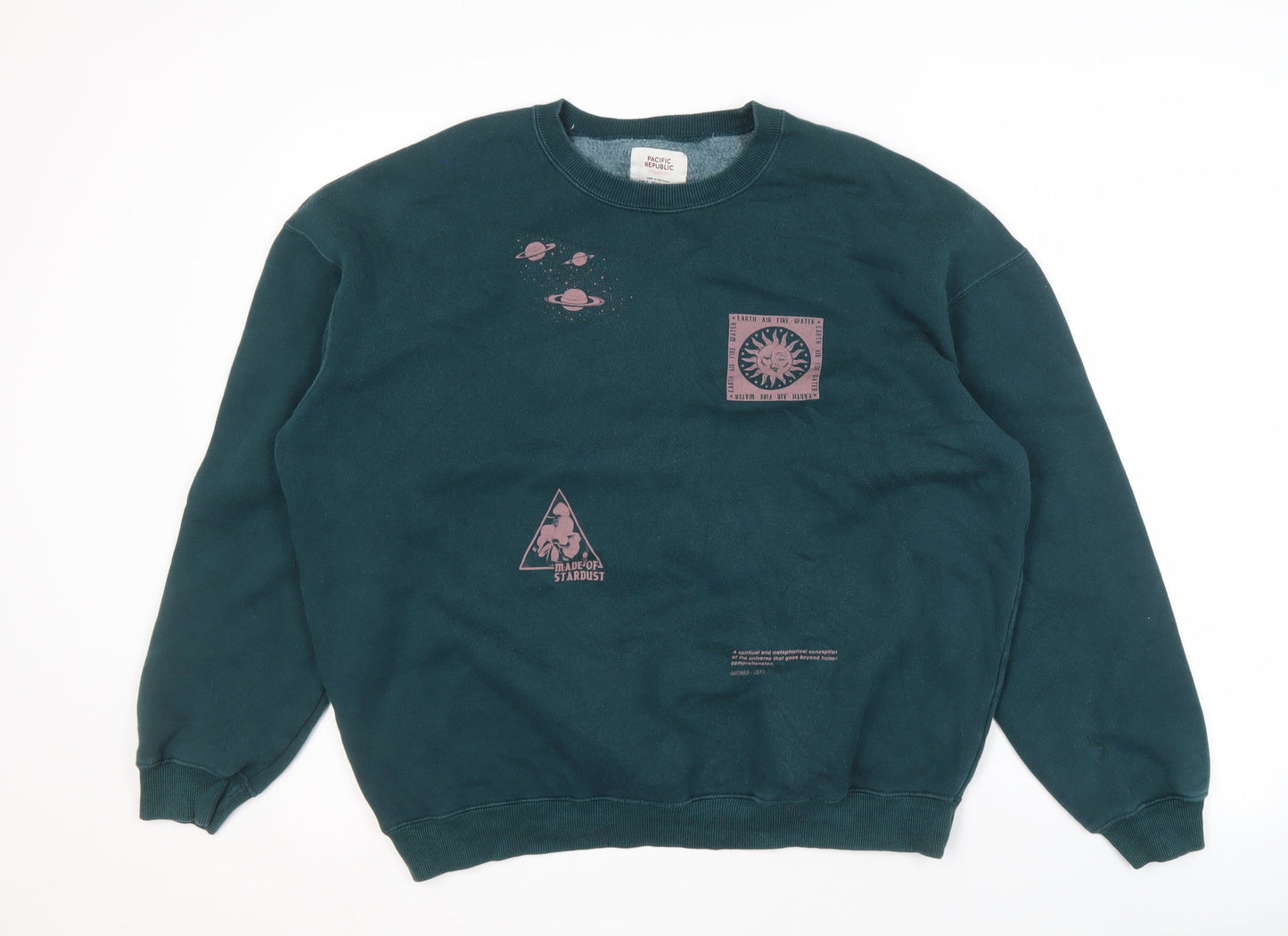 Pacific Republic Green Graphic Sweatshirt Unisex S