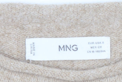 MNG Women's Beige Long Sleeve Sweatshirt Size S