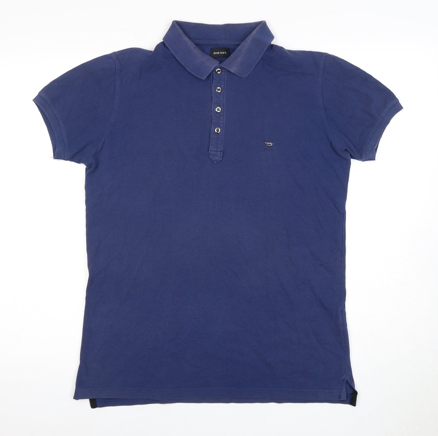 Diesel Men's Blue Polo Shirt, Size S, Short Sleeve