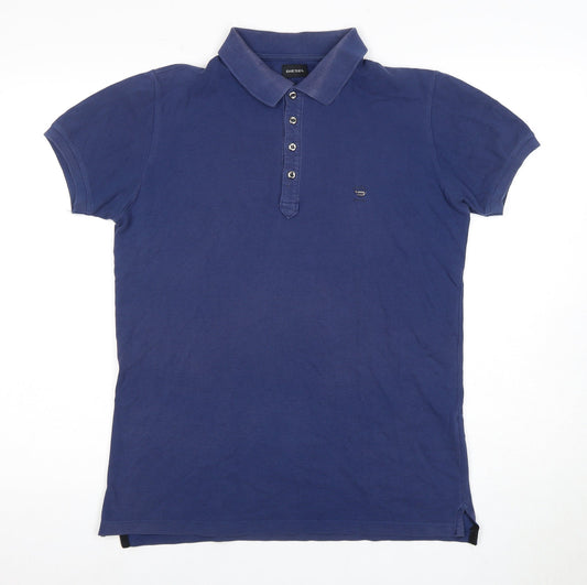 Diesel Men's Blue Polo Shirt, Size S, Short Sleeve