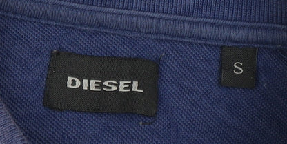 Diesel Men's Blue Polo Shirt, Size S, Short Sleeve