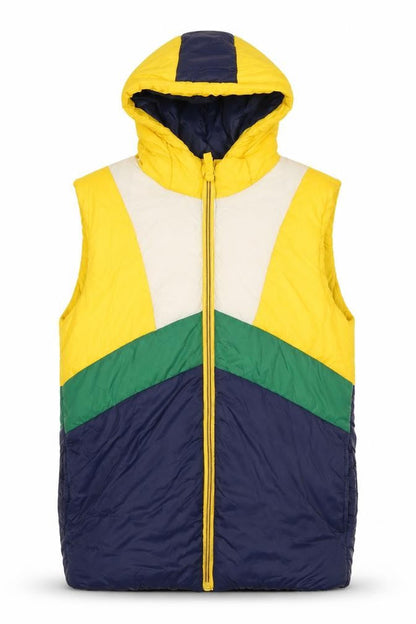 Front view of Mountain Warehouse boys’ colourblock puffer jacket, 13 years