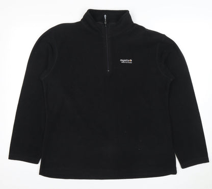 Regatta Women's Black 1/4 Zip Fleece Sweatshirt Size 14