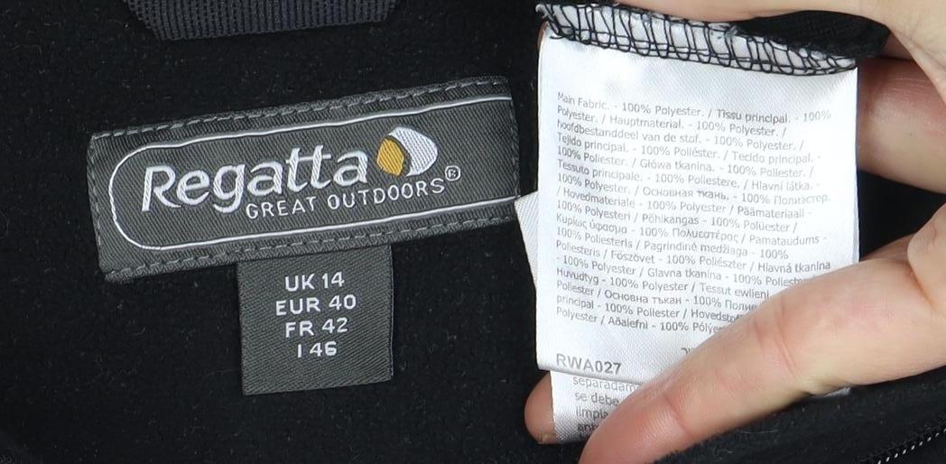 Regatta Women's Black 1/4 Zip Fleece Sweatshirt Size 14