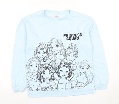 Disney Girls Blue Hoodie 11-12 Years Princess Pullover