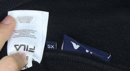 FILA Women's Black XS Pullover Sweatshirt Logo